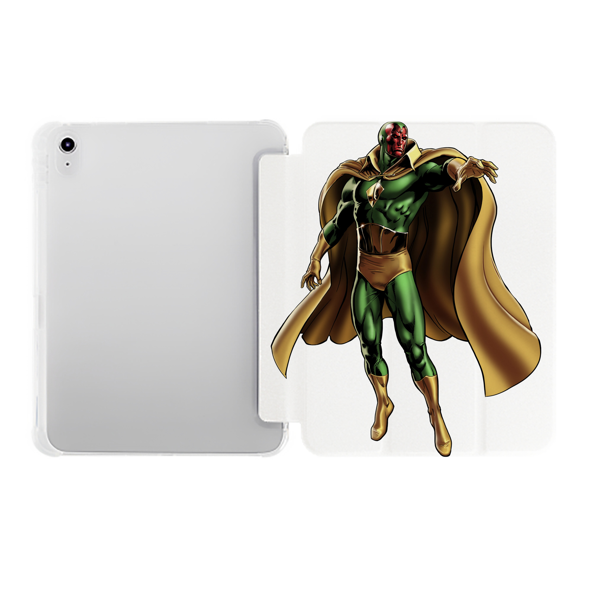 （画像用） アベンジャーズ The Avengers IPad ケース ペン収納付き 三つ折りスタンド PUレザー×シリコン 対応機種9.5/10.5/10.9インチ